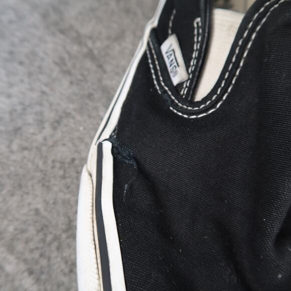 Vans Shoes Womens 9 Classic Slip On Platform Sneakers Canvas Black Skate Casual - Picture 6 of 16